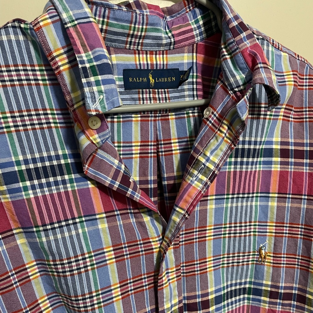 Ralph Lauren: Purple Striped XLT Dress Shirt